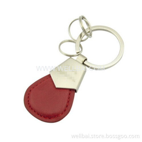 Excellent Promotion Gift Zinc Alloy Leather Keyring